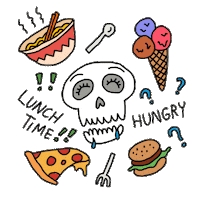 Hungry Food Sticker by TLBB