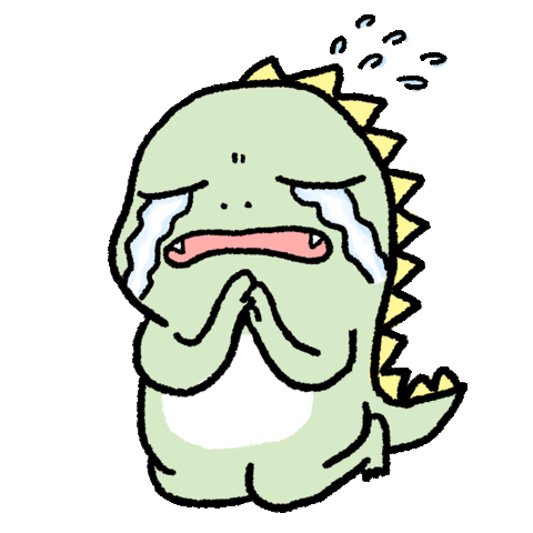 Sorry Dinosaur Sticker by PeggySu