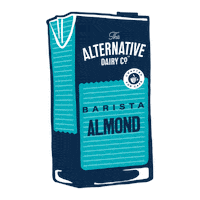 thealternativedairyco almondmilk thealternativedairyco thealternative craftedforcafe Sticker