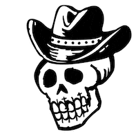 Cowboy Sombrero Sticker by Taylor Reeve