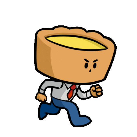 Angry Running Sticker