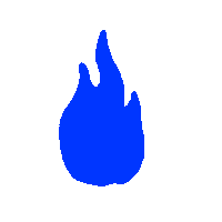Blue Flame Sticker by Carly Berry