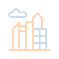 Agathum office city building rent Sticker