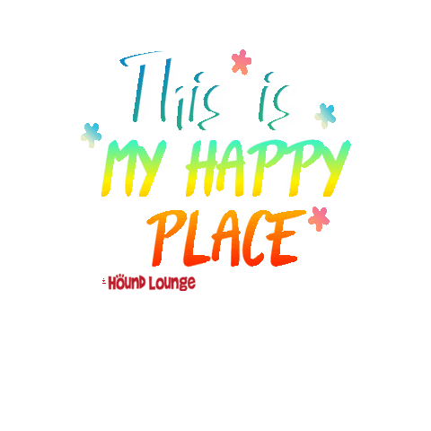 houndlounge happy dog happy place dog daycare Sticker