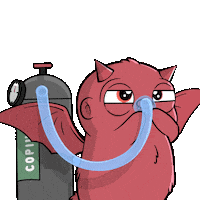 Excited Air Sticker by Fugz Official