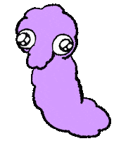 Worm On A String Sticker by Floatyspacecat