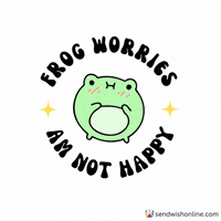 Frog Feeling Down GIF by sendwishonline.com