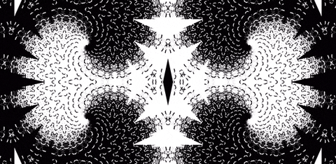 anniemuse giphyupload psychedelic nature black and white GIF