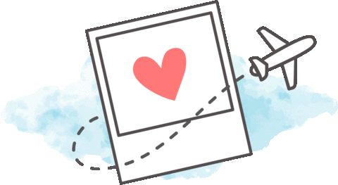 Heart Travel Sticker by Omnigraf