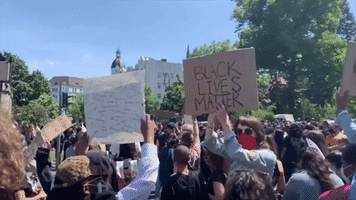 Black Lives Matter Protesters March in Berlin