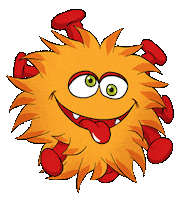 Corona Virus Sticker by Living Puppets