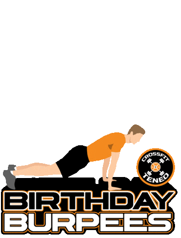 Crossfitteneo giphyupload fitness birthday gym Sticker