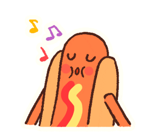 Hotdog Whistle Sticker by Polygonal Mind