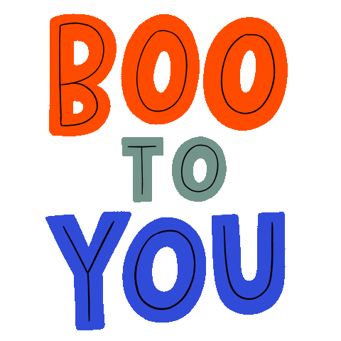 Halloween Boo To You Sticker by SUPER NICE LETTERS