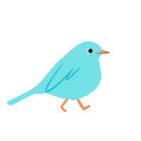 laurasotomiranda kawaii walking cutebird lausoto Sticker