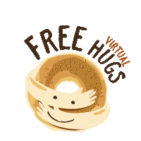 Corona Hug Sticker by Bagels & Beans
