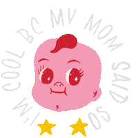 Sassy Baby Sticker by Petra Koko
