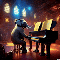 Cats Piano GIF by Gallery.fm