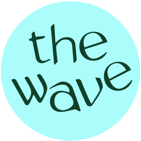 thewavepodcasting the wave thewavepodcasting the wave podcasting rotating the wave logo Sticker