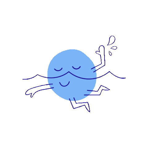 DrinkJove giphygifmaker swimming cell hydration Sticker