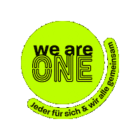 We Are One Sticker by Stockanotti