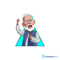 Narendra Modi Party Sticker by Creative Hatti