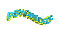 text psychedelic wordart Sticker