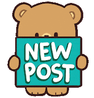 New Post Bear Sticker by milkmochabear