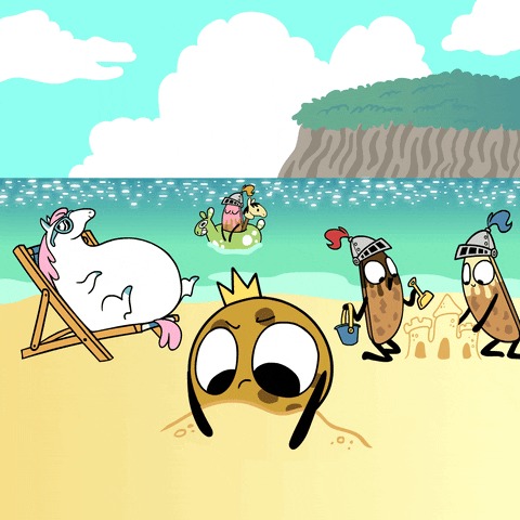 buzzfeedanimation summer beach searching where GIF