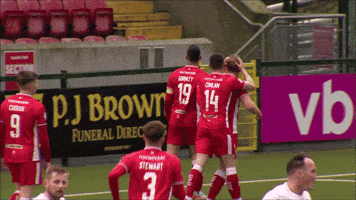 Well Done Celebration GIF by Cliftonville Football Club