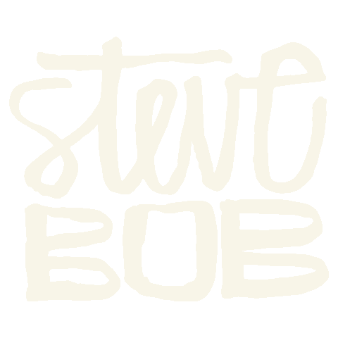 Steve-Bob giphyupload logo typography lettering Sticker