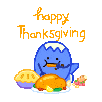Happy Thanksgiving Day Sticker by DINOSALLY
