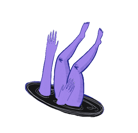 Floating Black Hole Sticker by violeta.exa