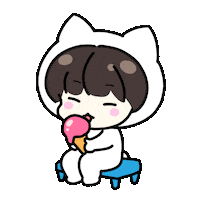 Cat Eating Sticker