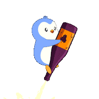 New Year Penguin Sticker by Pudgy Penguins