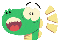 Guyom3000 omg shocked shock dinosaur Sticker