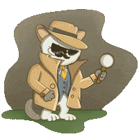 Cat Searching Sticker