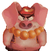 Angry Pig Sticker by Magic Design Studios