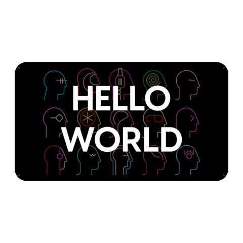appleosophy hello blue swipe up neon Sticker