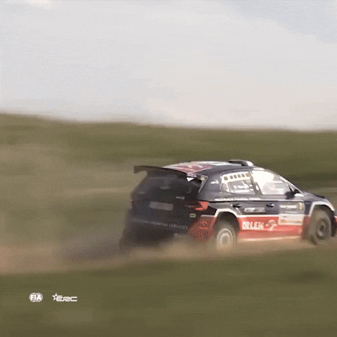 Driving Take Off GIF by FIA European Rally Championship
