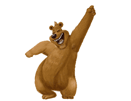 New Year Bear Sticker by Bill Greenhead