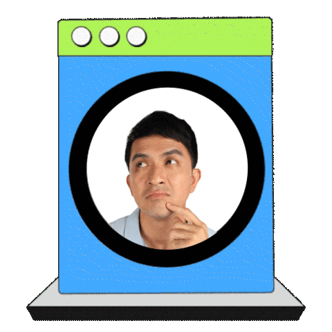 Loading Washing Machine Sticker by Skyro