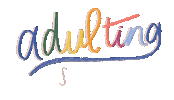 Adult Life Sticker by Andrea Tredinick