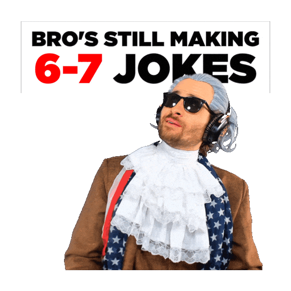 6 7 Number Meme Sticker