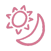 Sun And Moon Pink Sticker by Pineapple Sheep