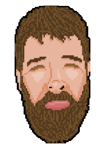 Happy 8 Bit Sticker by Deadstream