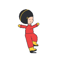 Happy Girl Sticker