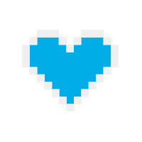 TripleBoris game heart pixel blue Sticker