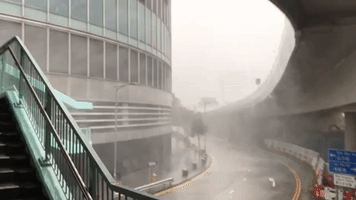 Powerful Typhoon Haima Lashes Hong Kong