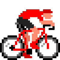 Road Cycling Pixel Sticker
